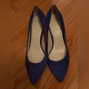 Cole Haan Women's Dark Blue Suede Heels size 8